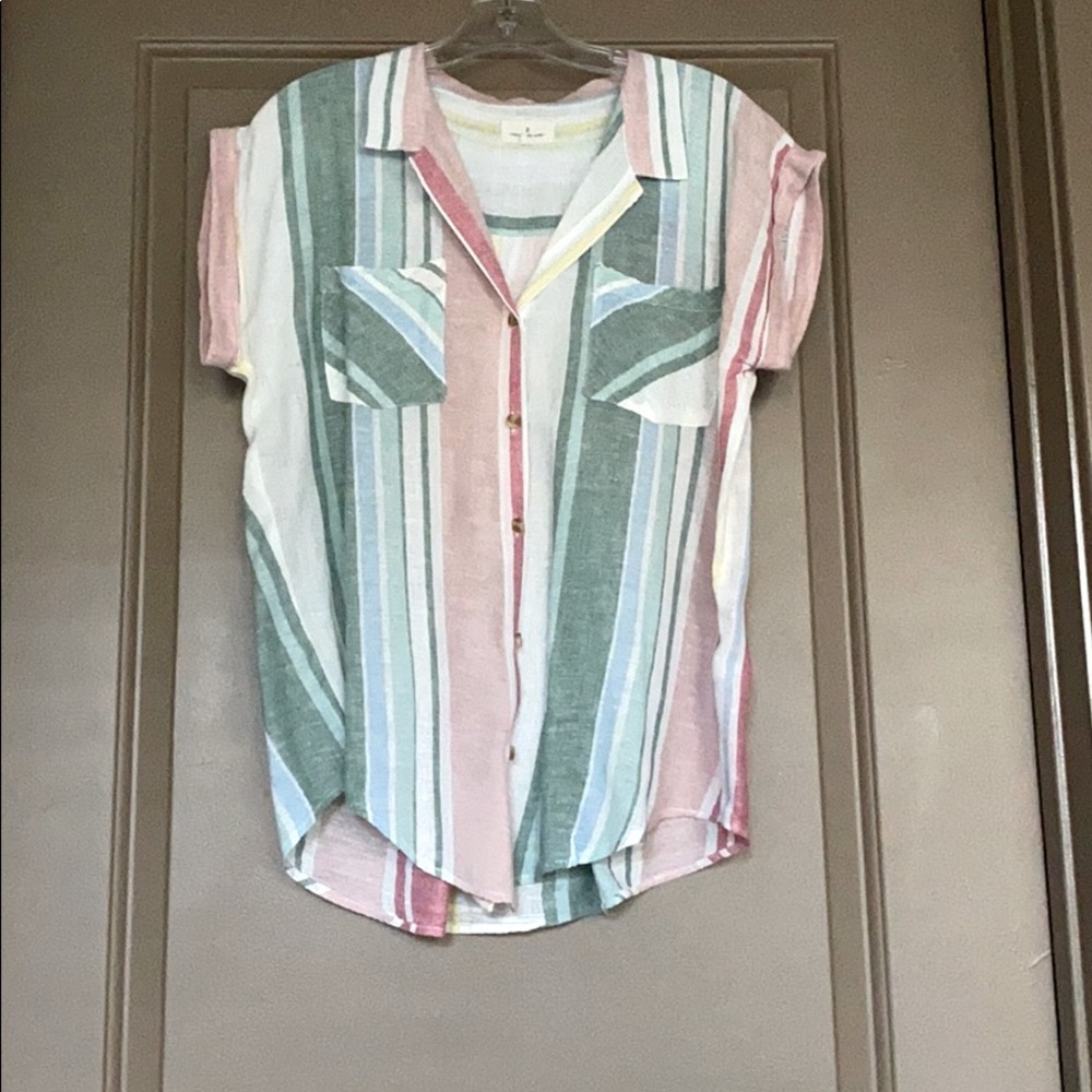 Thread & Supply pastel striped shirt *REPOSH*